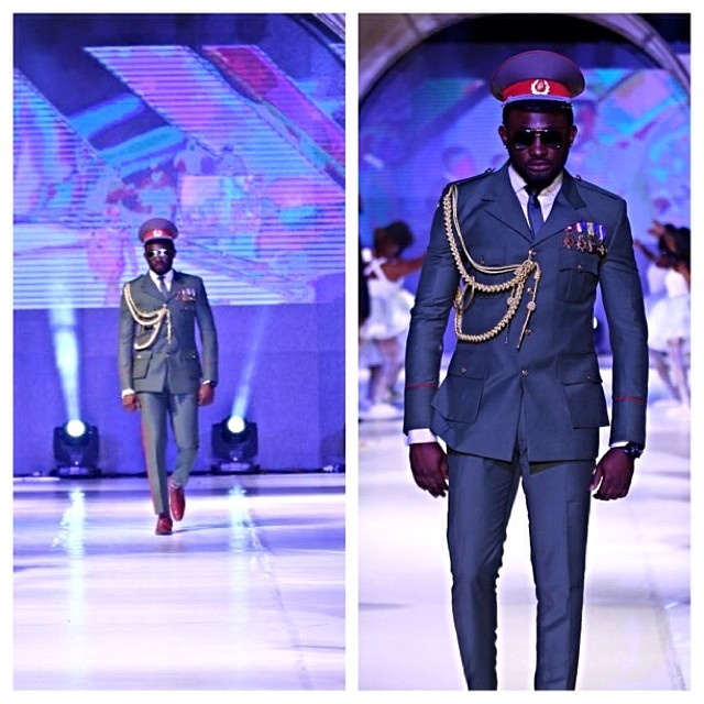 Photo : Uti Nwachukwu's Military Inspired Outfit.