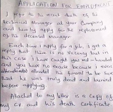 How to write job application letter in nigeria