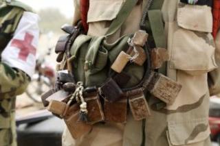 PHOTO: A Chadian Soldier Wears Charms For Protection Against Boko Haram Militants