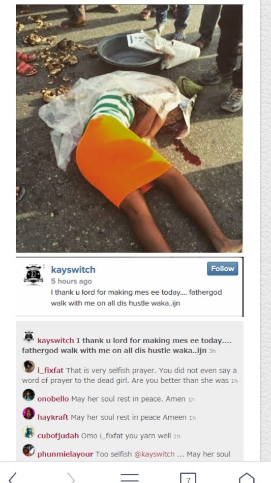fans blask Kayswitch for posting a graphic photo of a girl shot dead during lekki robberry 2207185_cymera20150313093933_jpeg849adbabad0eb28802b286f218a7bfd6