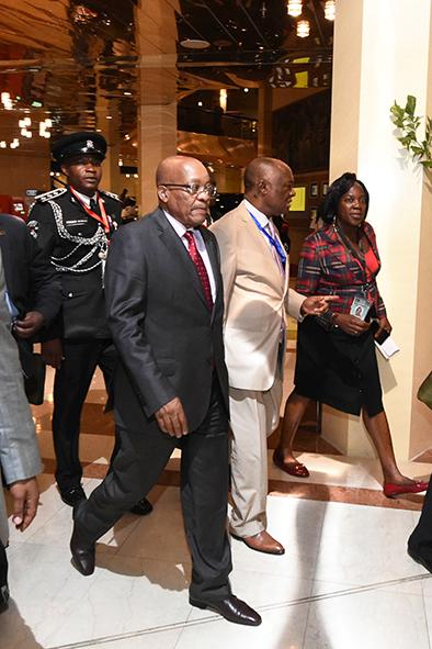 President Zuma In Abuja Nigeria For Inauguration