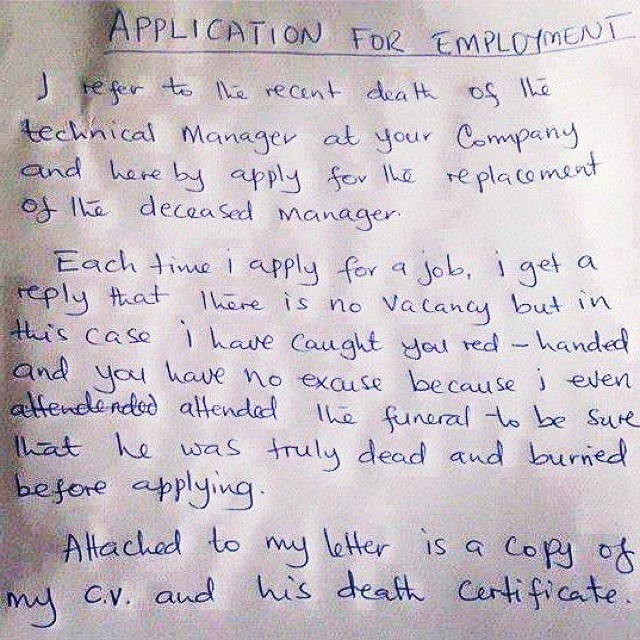 Tips for writing a good job application letter
