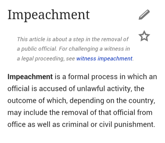 Impeachment Definition