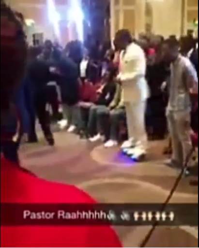 Imagine Pastor Enters Into Church On A Hoverboard