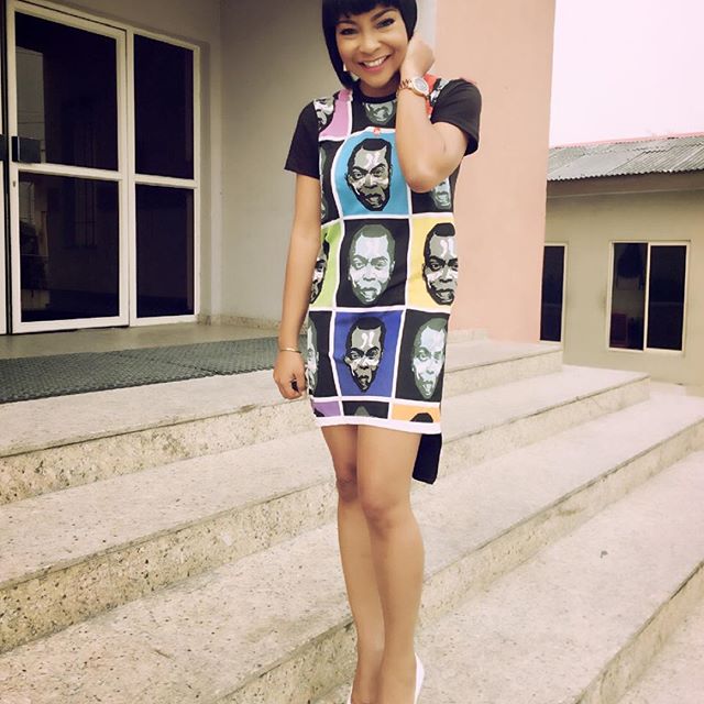 Linda Ejiofor Stuns In Fela Print Dress {Photo}