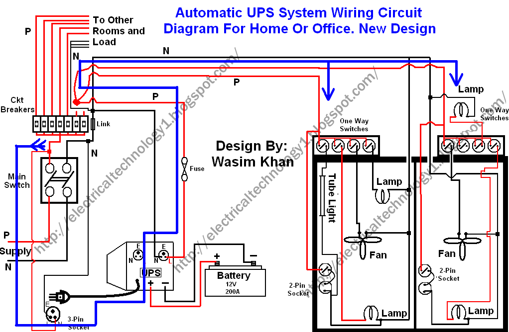 House Wiring Diagram With Inverter - Electrical School
