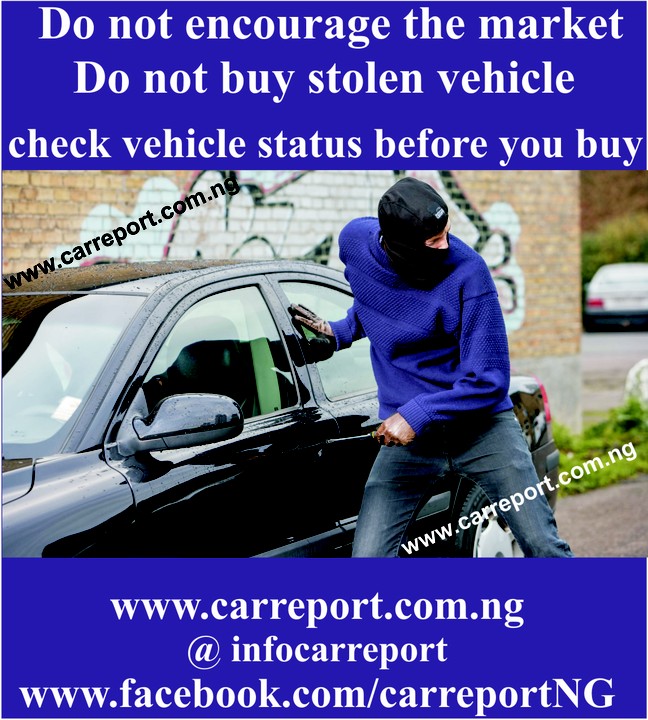 What information is needed to check if a car is stolen?