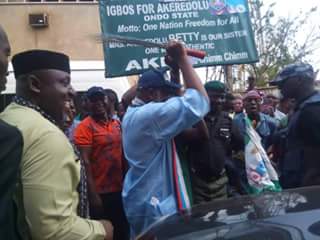 Image result for Okorocha joins Akeredolu to campaign