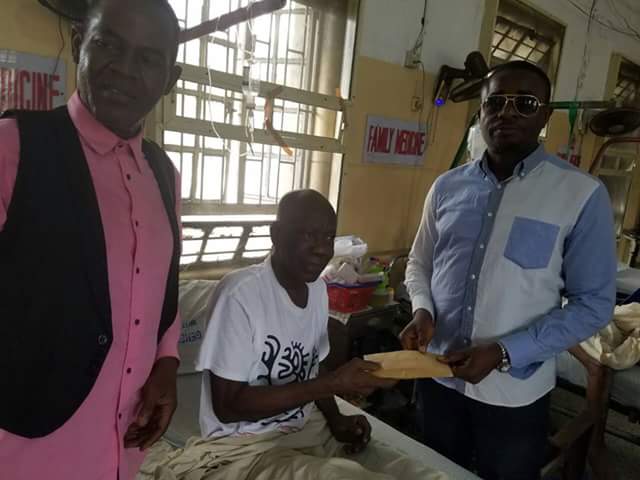 Image result for Emeka Ike visits ailing veteran actor Tunde Alabi