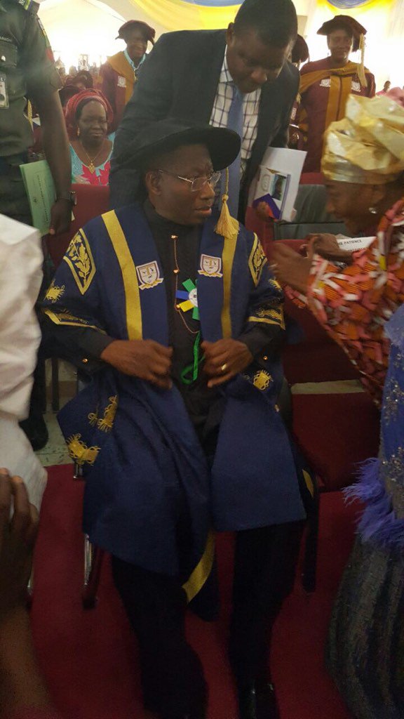 Image result for photo of goodluck jonathan conferred with honorary doctorate degrees
