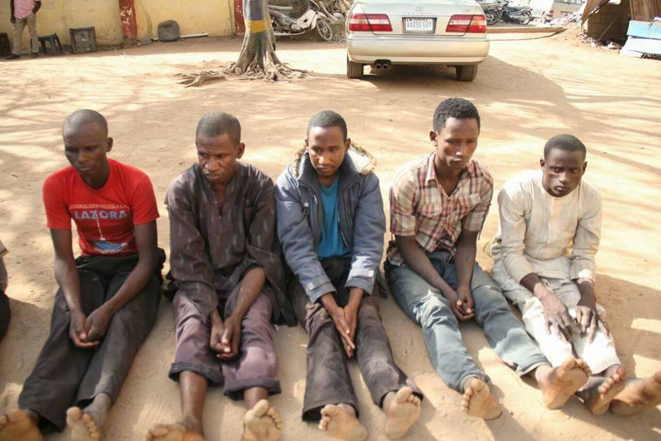 Image result for 19 kidnappers arrested after a fierce gun battle with policeman in Bauchi, 48 abductees rescued