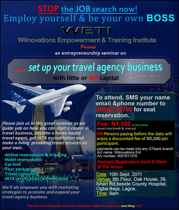 A Travel Agent With Just N7500 Travel Nigeria