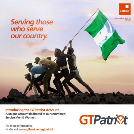 Image result for GTBank Launches GTPatriot, a Subsidized Banking Package for Nigeria’s Military and Paramilitary Personnel