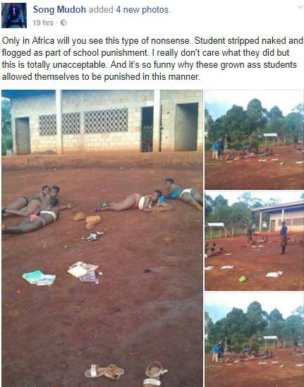 Teachers Strip Students Unclad In Cameroon & Flog Them For Coming Late 5618831_20170708184416_jpeg0d12b4ba6574d4f6398b0655744cc4d2