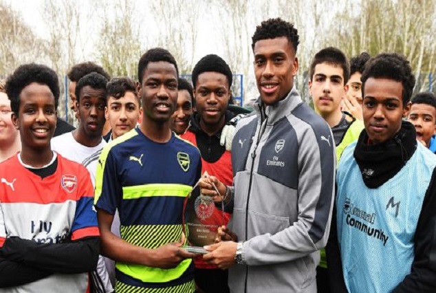 Image result for Alex Iwobi Wins Arsenal's PFA Community Champion Award