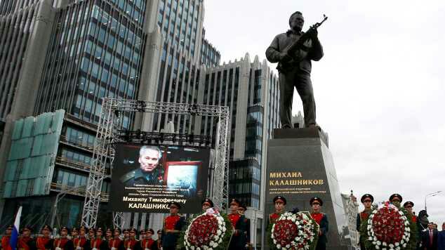 Image result for Russia Unveils A Statue In Honour Of Kalashnikov, AK-47 Inventor