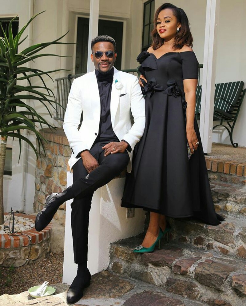 Ebuka Obi-Uchendu & His Wife, Cynthia Obianodo At Banky W, Adesua White  Wedding - Nigeria News, Africa News, World News - Nollywood Times
