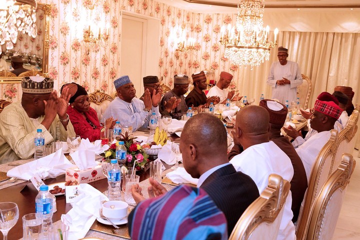 President Buhari Hosted APC Chieftains To Dinner At The State House (photos)