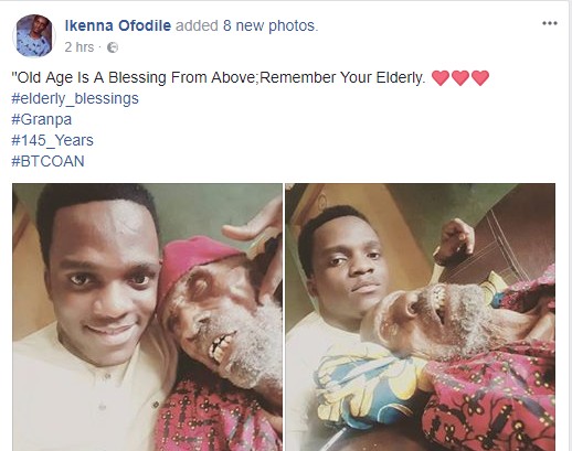 Nigerian Pastor Poses With His 145-year-old Grandpa (Photos)
