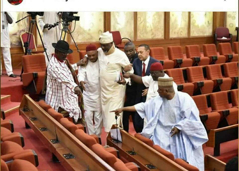 Image result for Pictures Of Dino Melaye Before And After He Entered The Senate Chamber