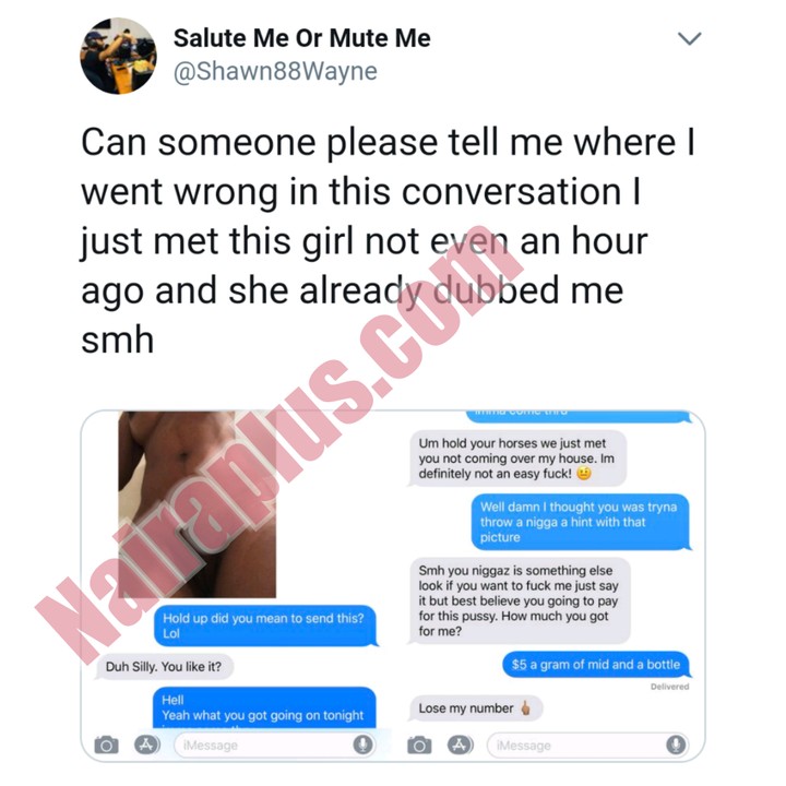 Man Exposes Lady Who Sent Him N00d Pictures Few Minutes After Their First Date (Photos) %Post Title