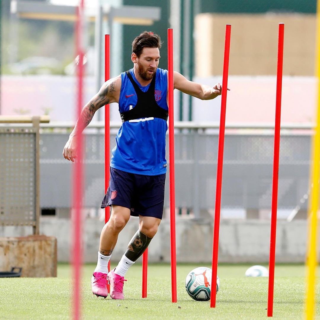Lionel Messi Steps Up Recovery, Back In Training After Injury (Photos