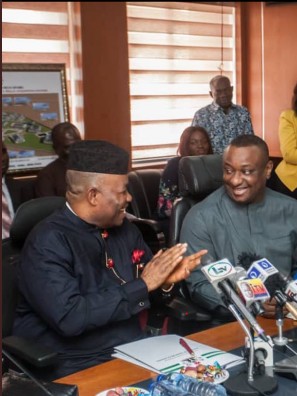 Festus Keyamo Laugh Hard As He Pictured With Minister Of Niger Delta, Akpabio [Photo]