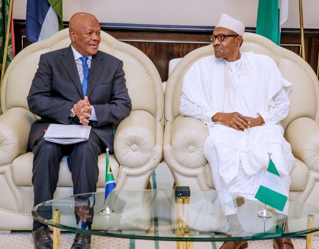 Pres. Buhari Receive South Africa President Special Envoy [Photo] 