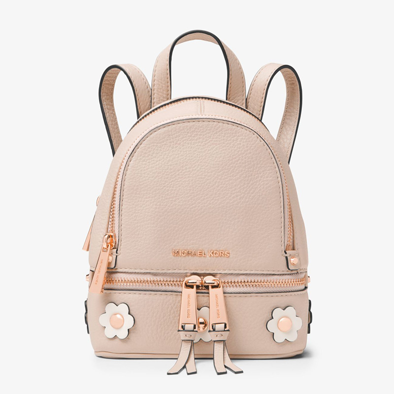 Shop - MICHAEL Michael Kors Rhea Mini Floral Applique Leather Backpack ...