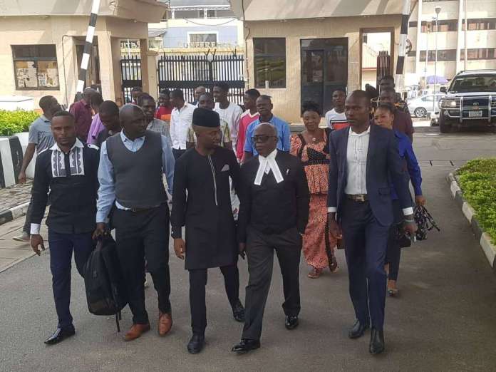 Sowore VS DSS: Falana, Deji Adeyanju Arrives The Court Premises 