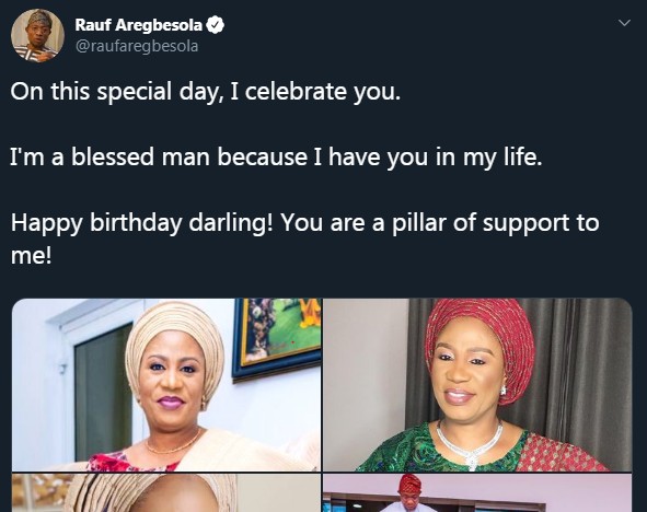 'I'm a blessed man" - Rauf Aregbesola Celebrates Wife's Birthday [Photo]