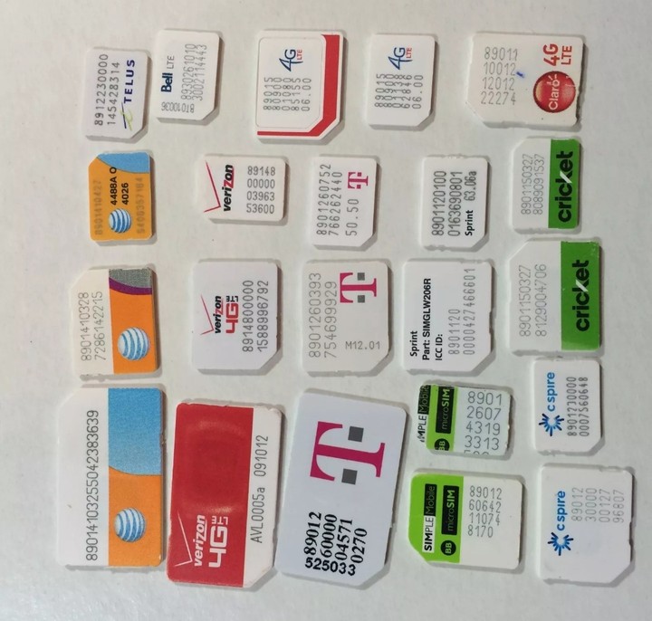 US Sim Cards For Unlocking- At&t,tmobile,sprint,verizon Etc