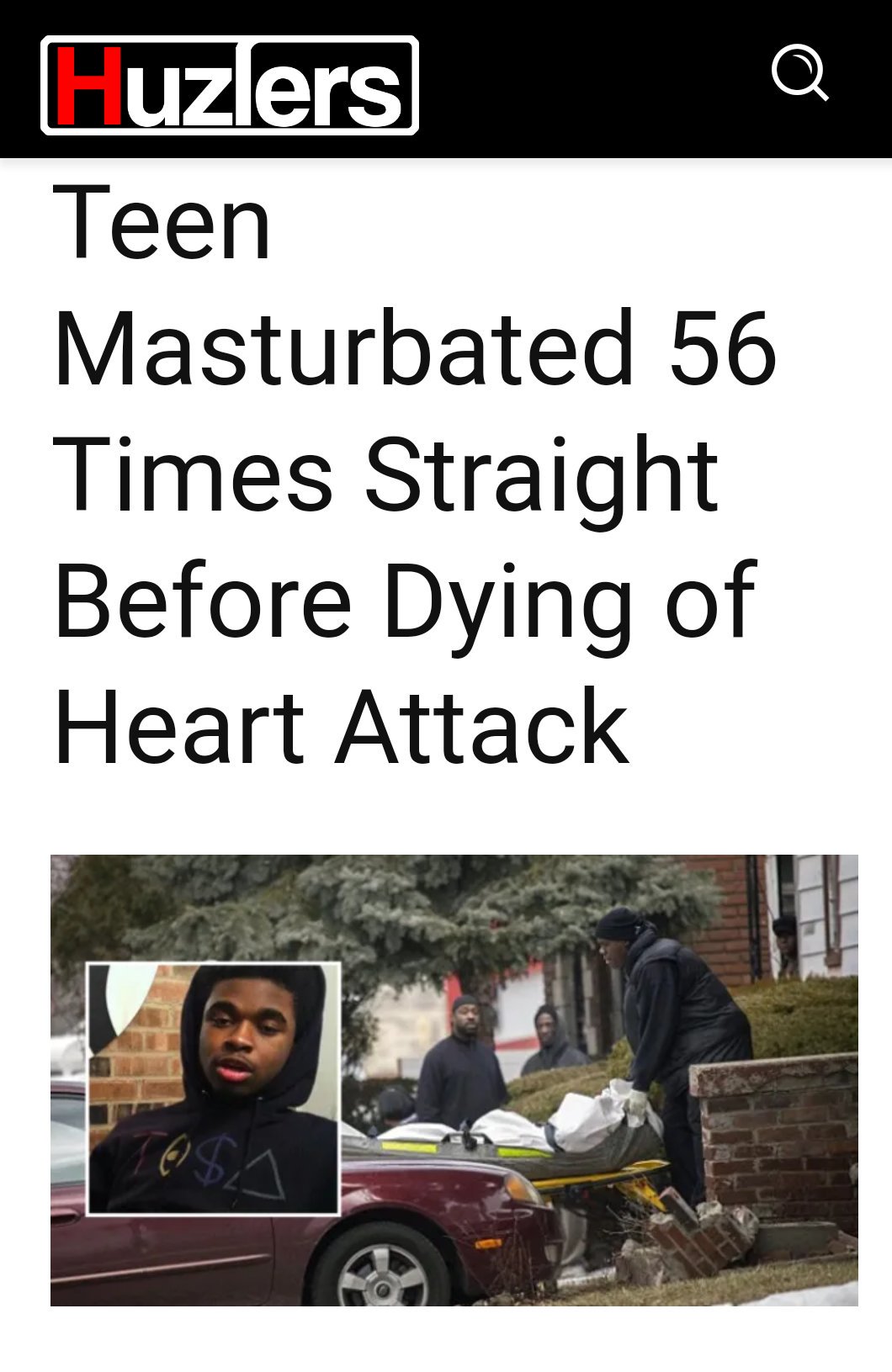 Teen died from masturbating 56 times