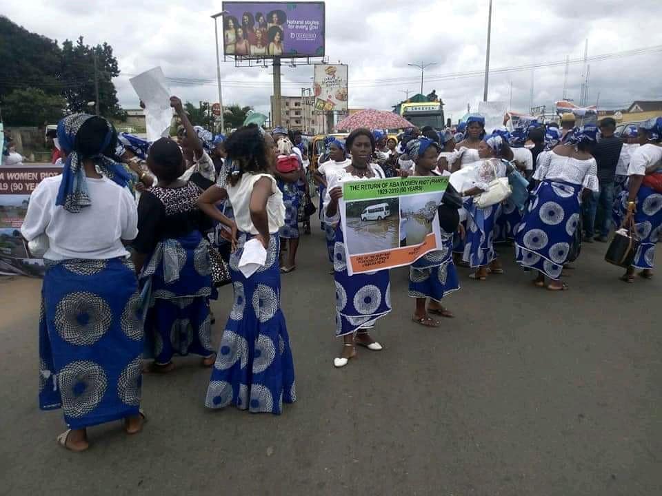 BREAKING: Protest Rocks Aba, As Women Protest Against 