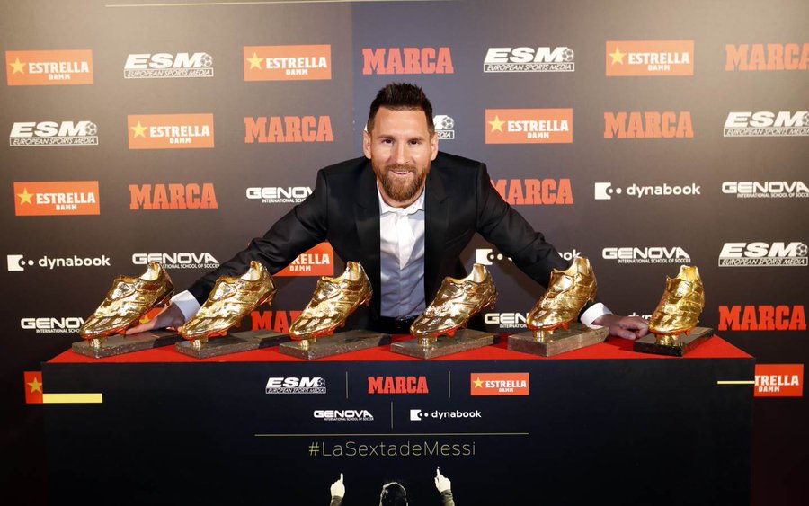 Lionel Messi Wins 6th Golden Shoe Award Photos Sports Nigeria