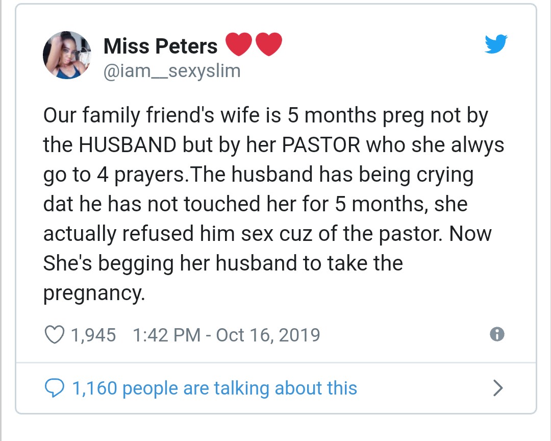 Wife Begs Husband To Accept Baby After She Was Impregnated By Pastor - Family