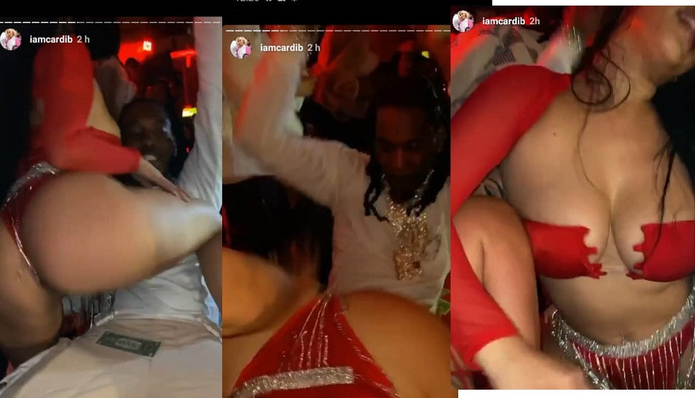 Cardi B Films Half-naked Strippers Dancing For Her Husband Offset As They C...
