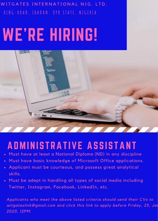 Job Vacancy: Female Administrative Assistant - Jobs/Vacancies - Nigeria