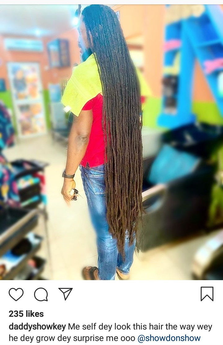 Daddy Showkey Surprisingly Shows Off The Length Of His Locs