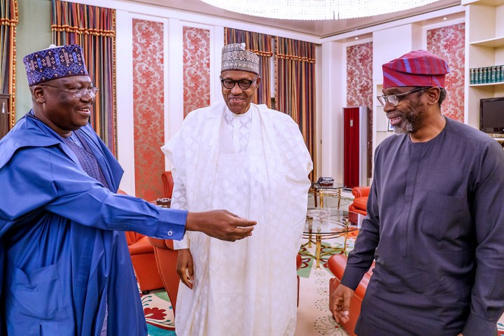 Image result for Buhari, Lawan, Gbajabiamila meet over rising insecurity"