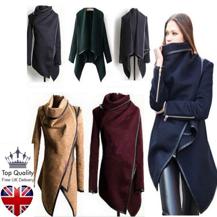 Lovely Ladies Casual Assymetric Coat And Elegant Women's Plus Size ...