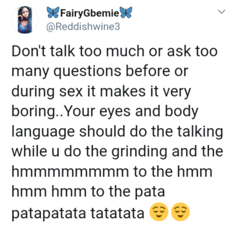 Talking While Having Sex