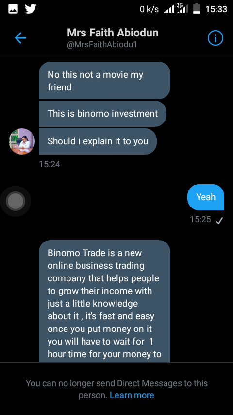 A Twitter User Experience With A Binomo Trader - Investment - Nigeria