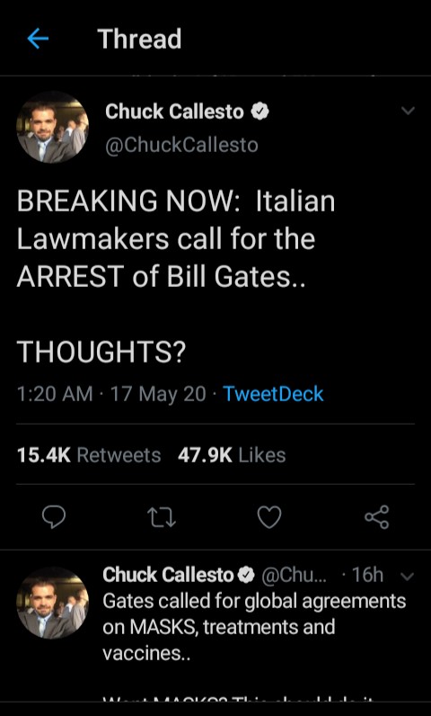 Italian Politician Demand Bill Gates Arrest For Crimes Against Humanity ...
