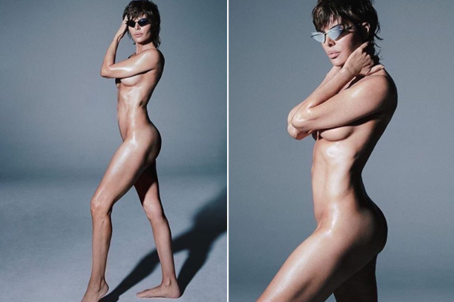 Lisa Rinna Shows Off Her Naked Picture With Sunglasses - Celebrities - Nair...