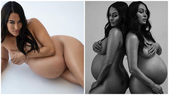 See Photos: Brie And Nikki Bella Go Completely Naked In Joint Maternity Sho...