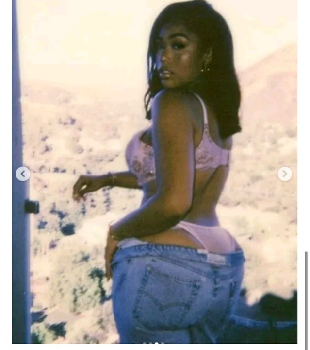 Jordyn Woods takes down her jeans to reveal her skimpy underwear in sexy  new photos