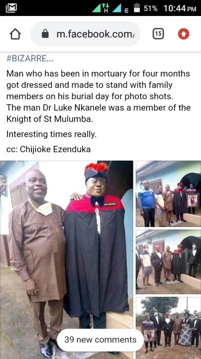 Family Members Took Pictures With Standing Dead Man (Disturbing ...