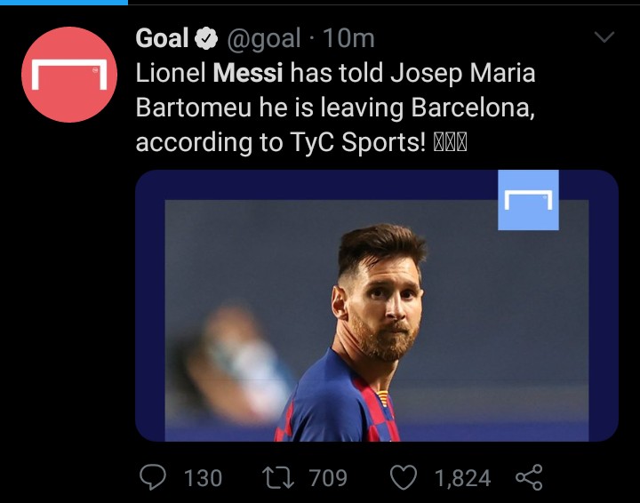 BREAKING: GUTTED! Messi Tells Barcelona He Wants To Leave