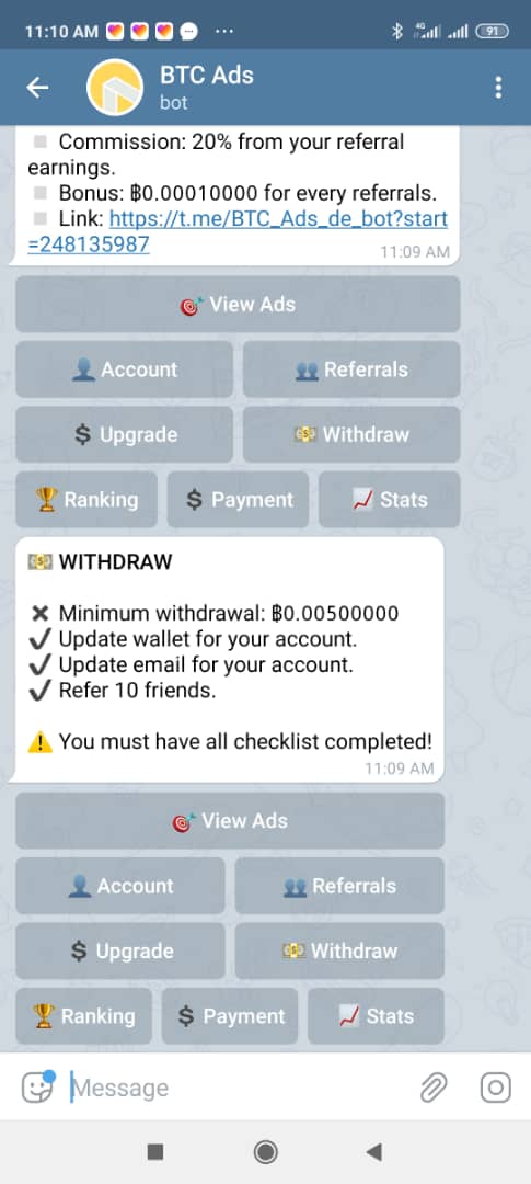 bitcoin ads bot telegram)